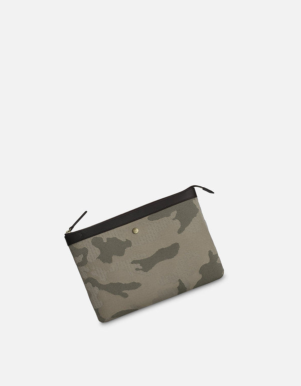 M/S Pouch Large - Sage Camo/Dark Brown Bags & Pouches - Mismo MACKEENE 