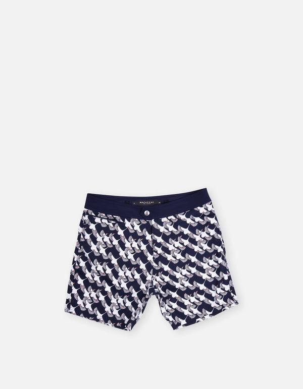 Barth5 - P35. Navy Konotori Swim Shorts - Barth5 MACKEENE 