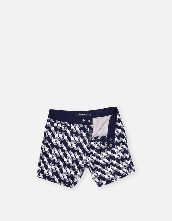 Barth5 - P35. Navy Konotori Swim Shorts - Barth5 MACKEENE 