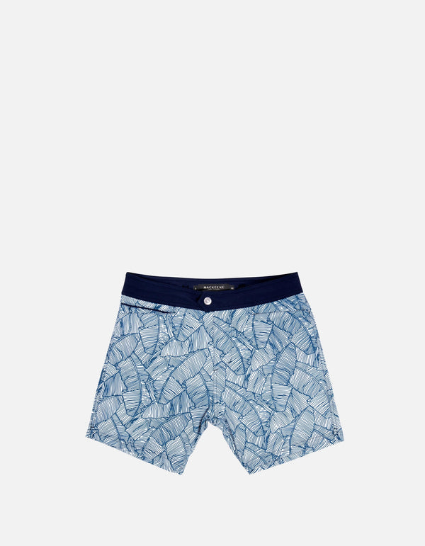 Barth5 - P36. Arty Blue Leaves Swim Shorts - Barth5 MACKEENE 
