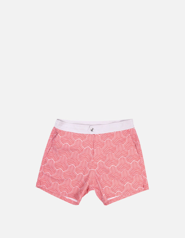 Ben - P28. Red Koniwa Swim Shorts - Ben MACKEENE 