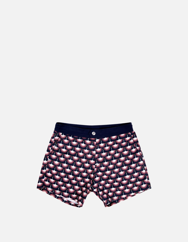 Ben - P30. Navy Hewed Swim Shorts - Ben MACKEENE 