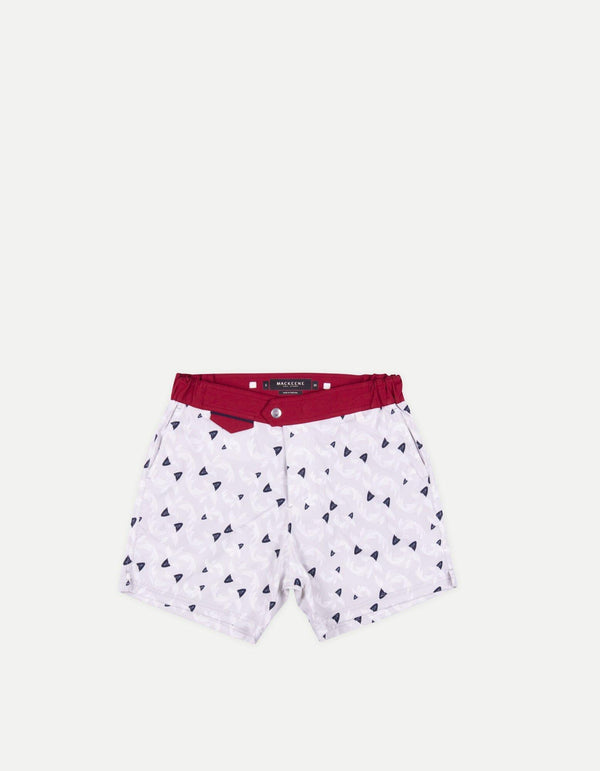 Gize - P14. Fish Grey & Bordo Swim Shorts - Gize MACKEENE 