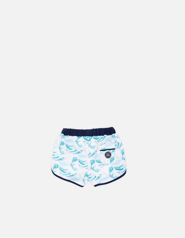 Son - P08. Hokusai Turquoise & Navy Swim Shorts - Son MACKEENE 