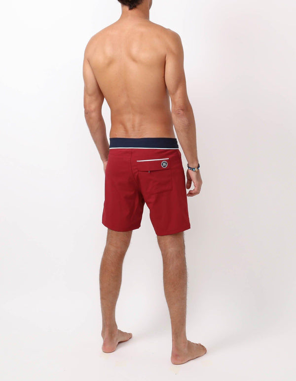 Barth4 - 01. Bordo & Navy Swim Shorts - Barth4 MACKEENE 