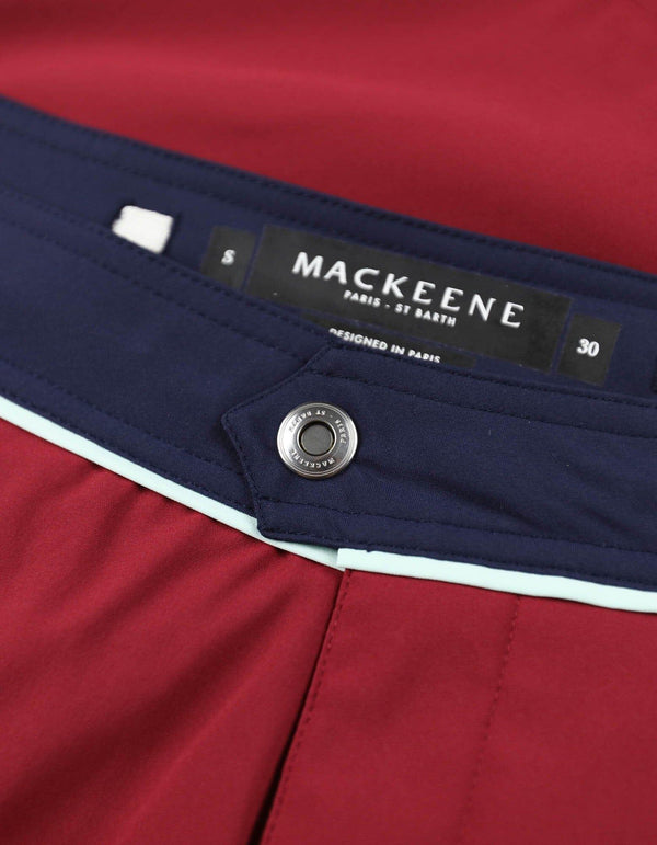 Barth4 - 01. Bordo & Navy Swim Shorts - Barth4 MACKEENE 