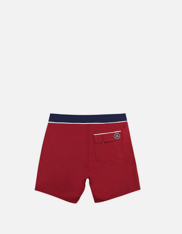 Barth4 - 01. Bordo & Navy Swim Shorts - Barth4 MACKEENE 