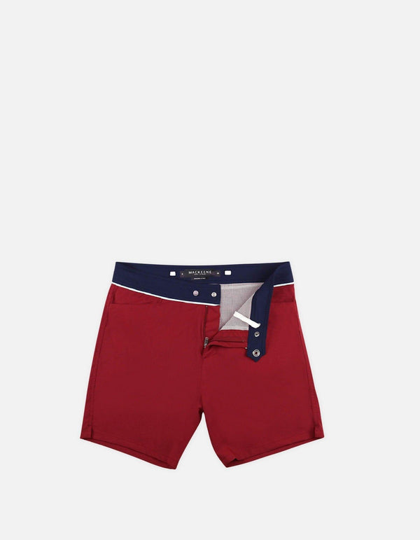 Barth4 - 01. Bordo & Navy Swim Shorts - Barth4 MACKEENE 