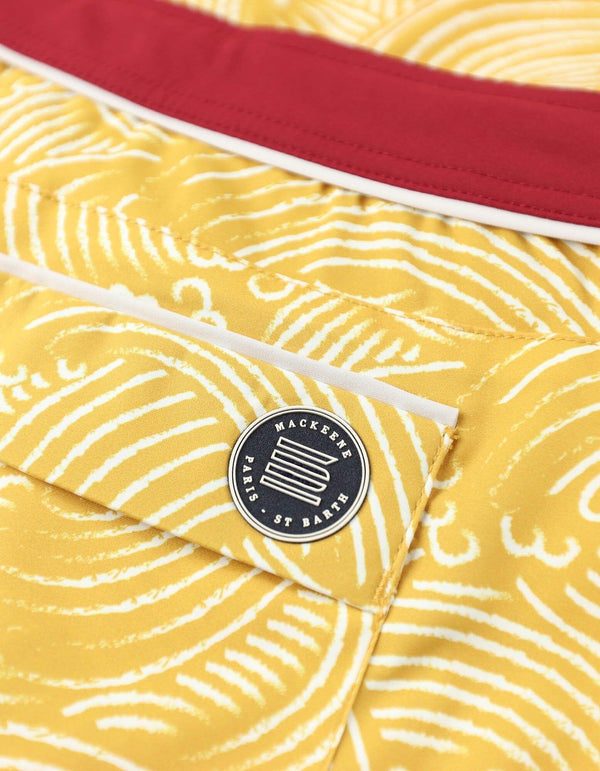 Barth4 - P11. Windy Mustard & Bordo Swim Shorts - Barth4 MACKEENE 