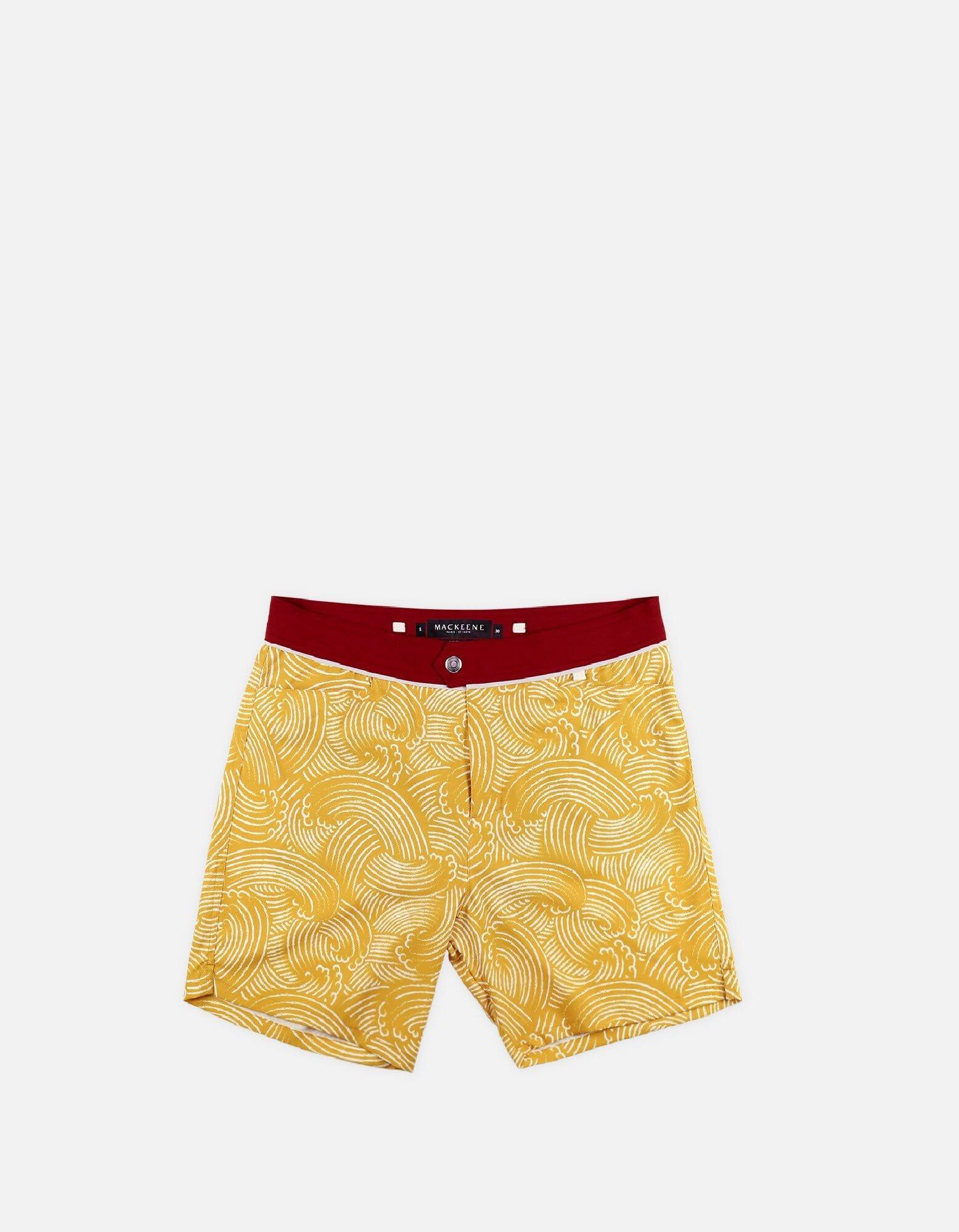 Barth4 - P11. Windy Mustard & Bordo Swim Shorts - Barth4 MACKEENE 
