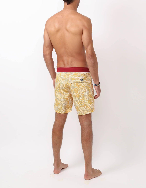 Barth4 - P11. Windy Mustard & Bordo Swim Shorts - Barth4 MACKEENE 