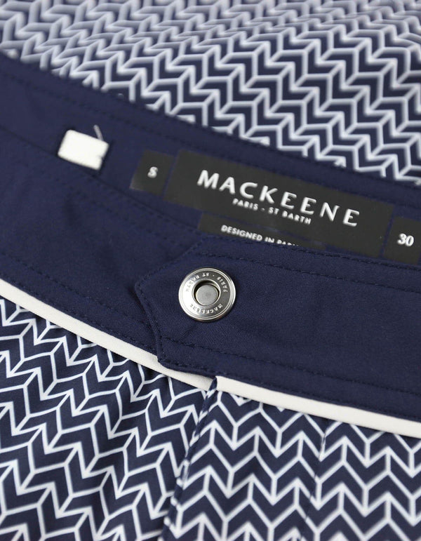 Barth4 - P16. Chevron Navy & Navy Swim Shorts - Barth4 MACKEENE 