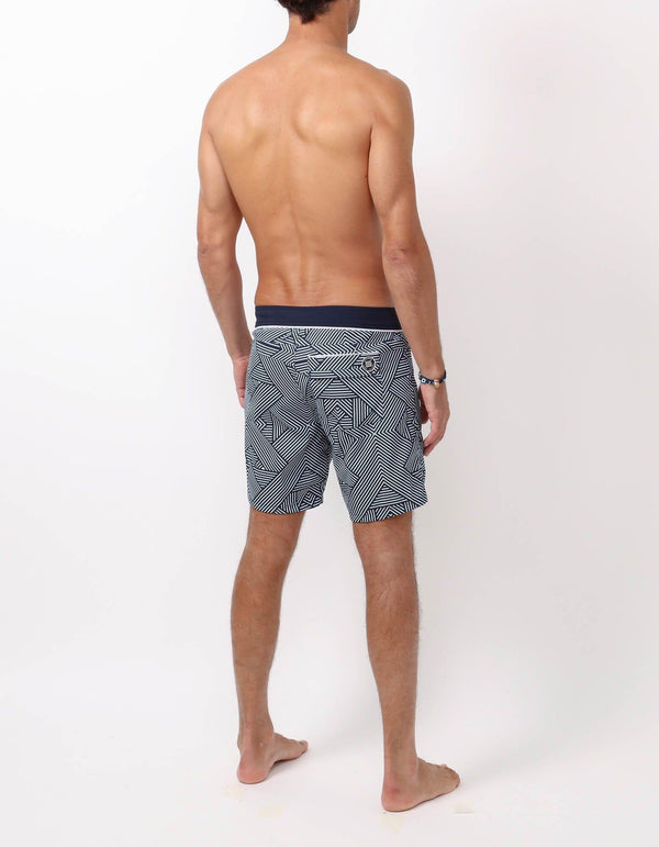 Barth4 - P17. Tron Navy & Navy Swim Shorts - Barth4 MACKEENE 